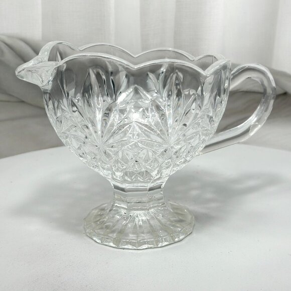 Large Creamer Shannon Leaded Crystal Pitcher Vintage Kitchen - Picture 6 of 7